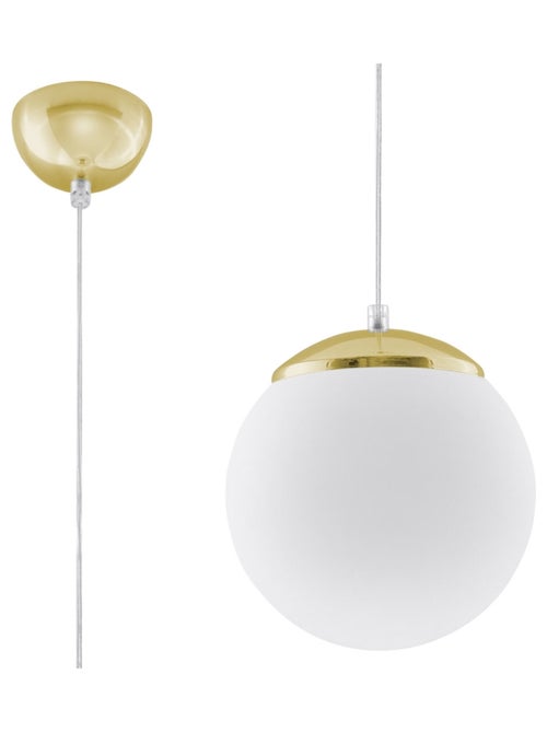 Suspension Acier Or/Blanc E27 1 Ugo 20 - Kiabi