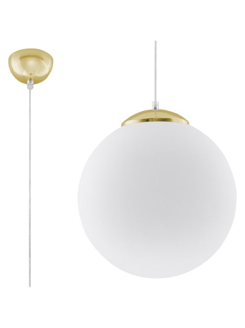 Suspension Acier Or/Blanc E27 1 Ugo 30 - Kiabi