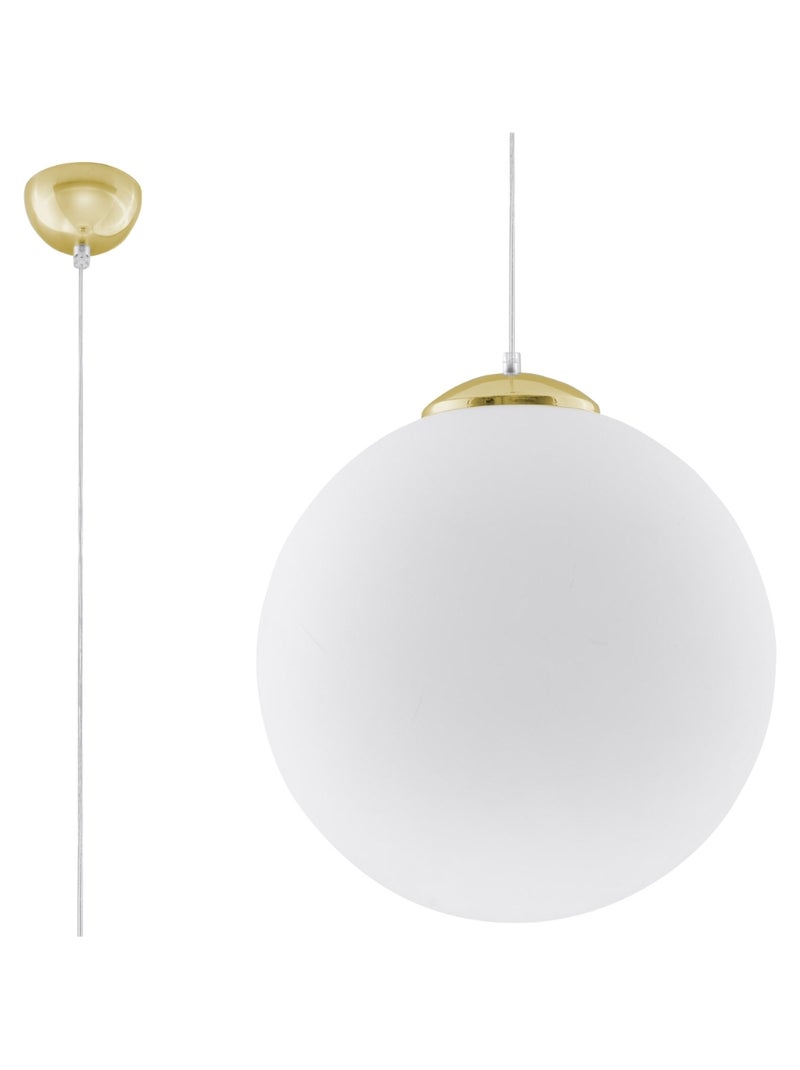 Suspension Acier Or/Blanc E27 1 Ugo 40 Jaune - Kiabi