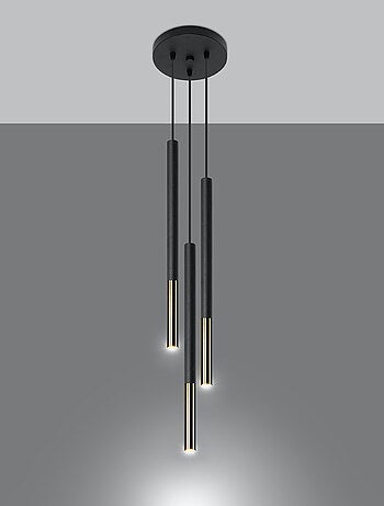Suspension Acier Or/Noir G9 3 Mozaica
