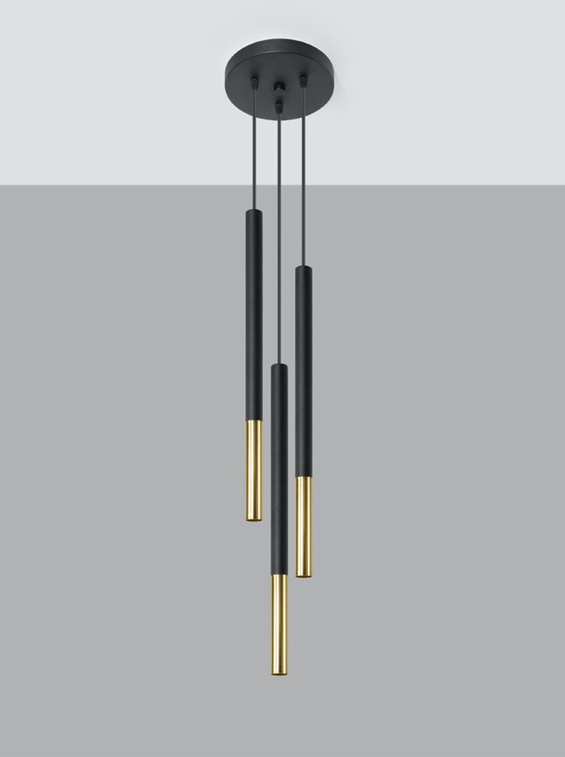 Suspension Acier Or/Noir G9 3 Mozaica Jaune - Kiabi