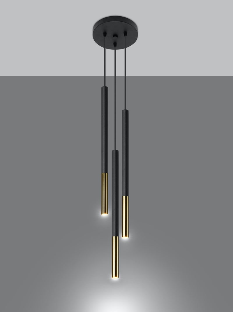 Suspension Acier Or/Noir G9 3 Mozaica Jaune - Kiabi