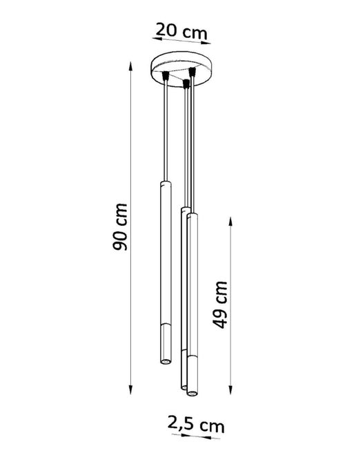 Suspension Acier Or/Noir G9 3 Mozaica - Kiabi