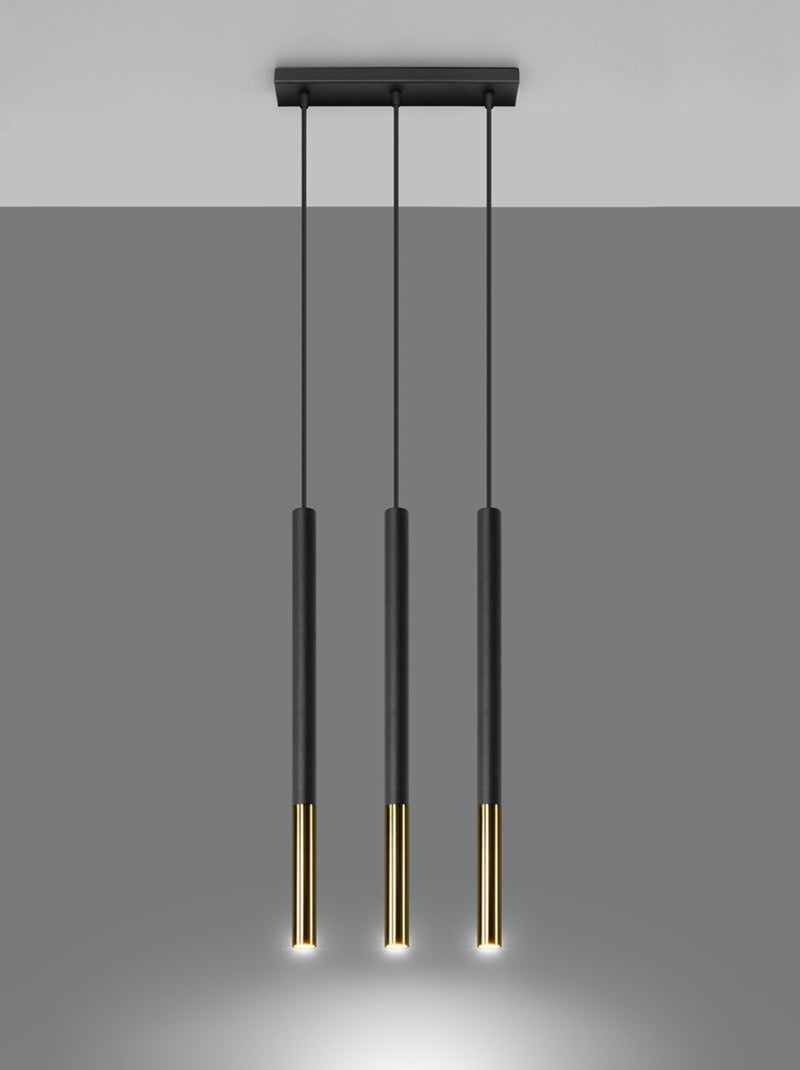 Suspension Acier Or/Noir G9 3 Mozaica Line Jaune - Kiabi