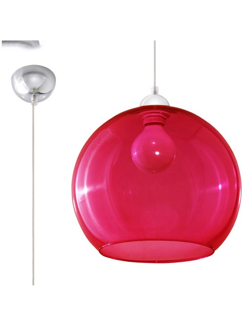 Suspension Acier Rouge E27 1 Ball - Kiabi