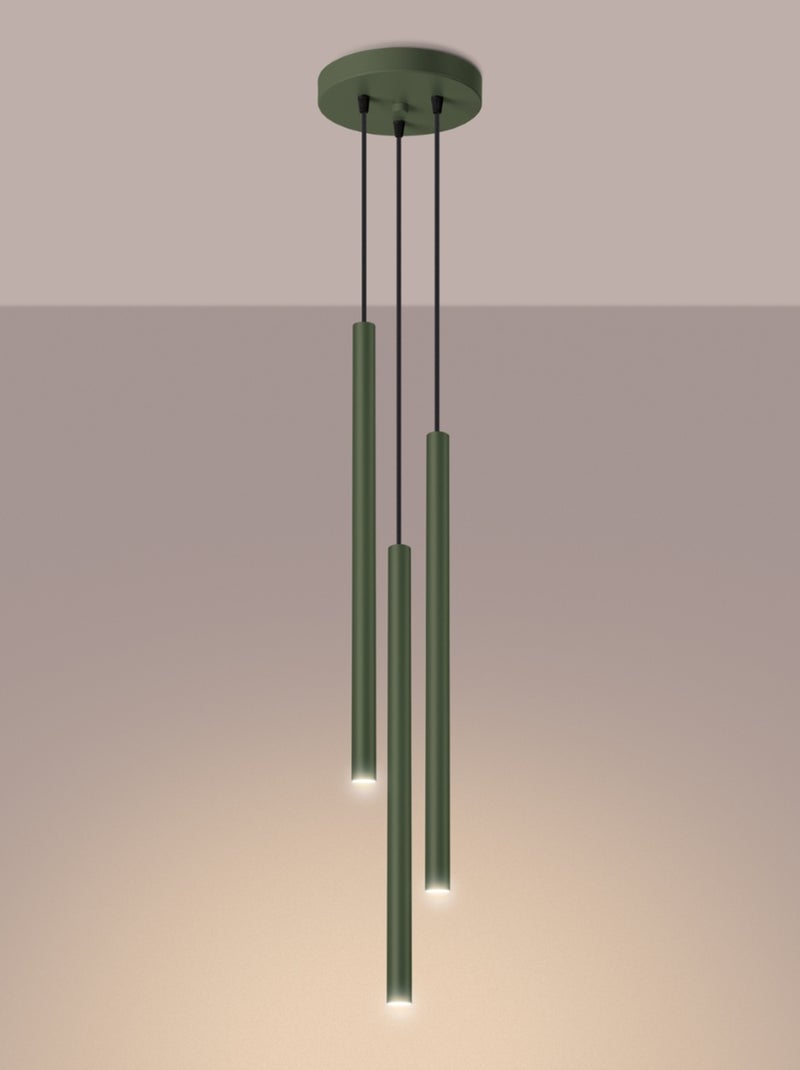 Suspension Acier Vert Olive G9 3 Pastelo Vert olive - Kiabi