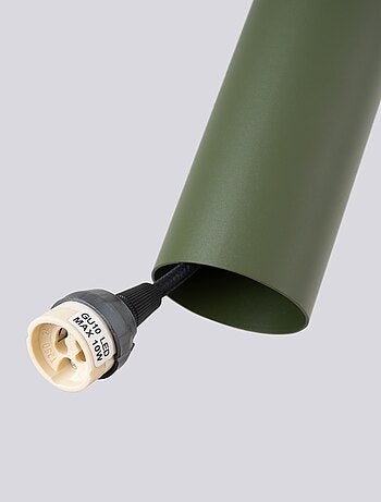 Suspension Acier Vert Olive GU10 2 Lagos