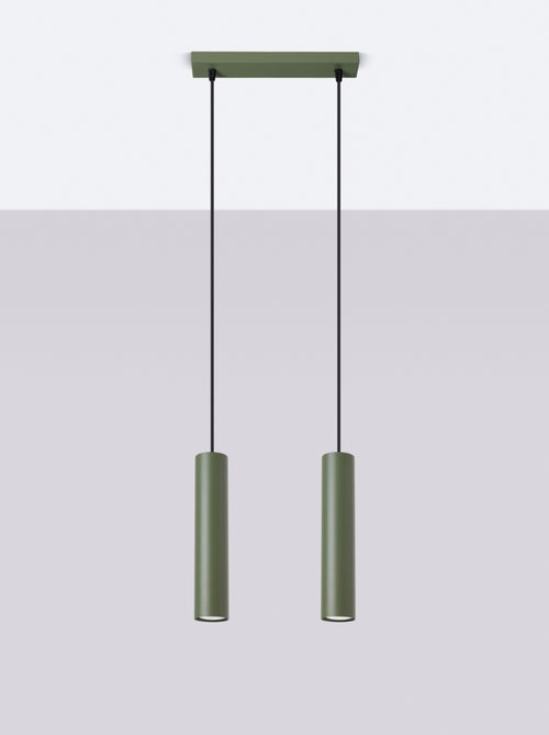 Suspension Acier Vert Olive GU10 2 Lagos - Kiabi
