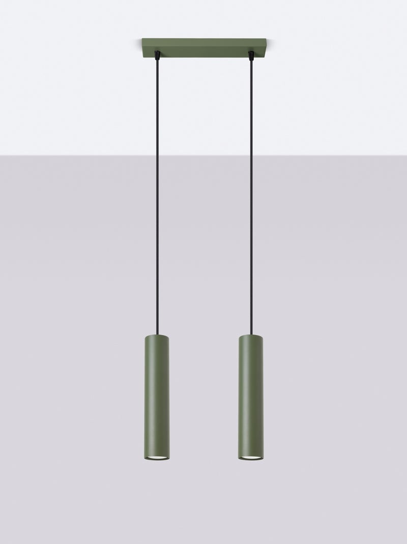 Suspension Acier Vert Olive GU10 2 Lagos Vert olive - Kiabi