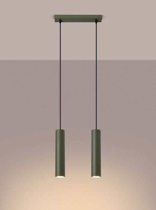 Suspension Acier Vert Olive GU10 2 Lagos - Kiabi