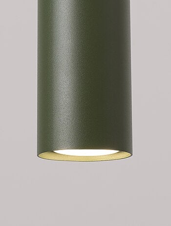 Suspension Acier Vert Olive GU10 3 Lagos Line