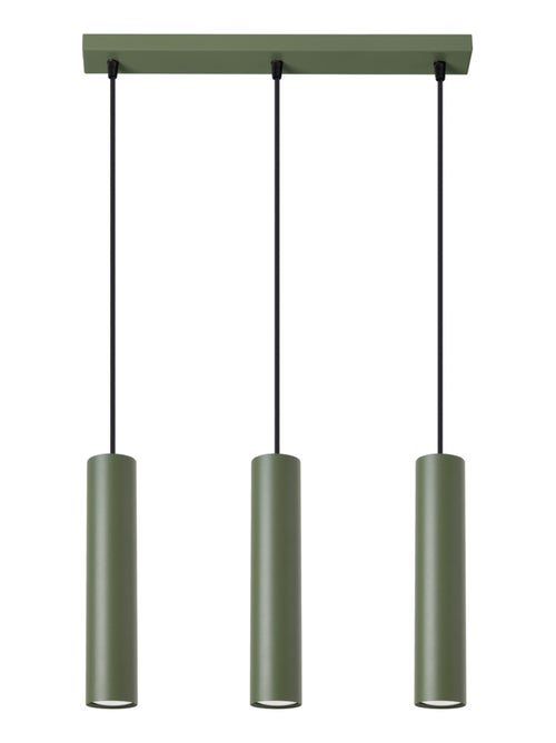Suspension Acier Vert Olive GU10 3 Lagos Line - Kiabi