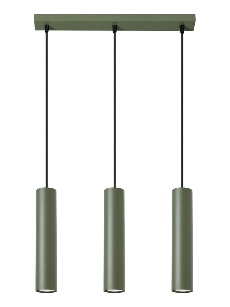 Suspension Acier Vert Olive GU10 3 Lagos Line Vert olive - Kiabi