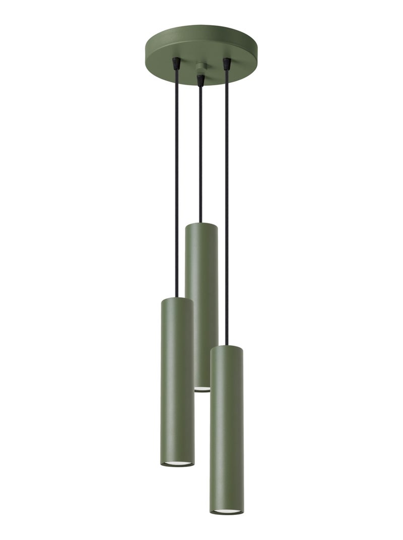 Suspension Acier Vert Olive GU10 3 Lagos Vert olive - Kiabi