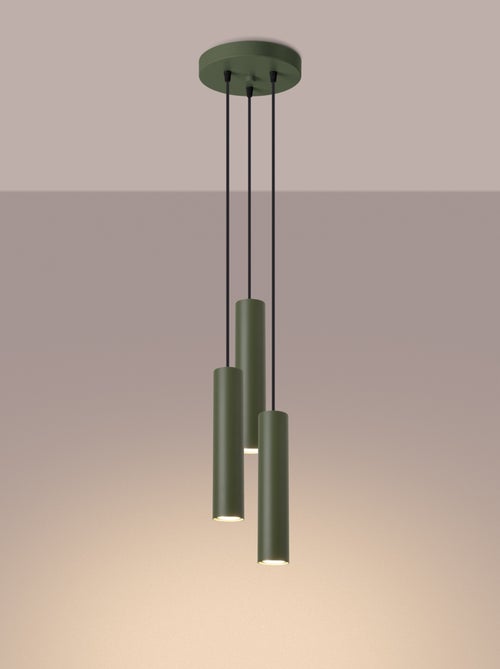 Suspension Acier Vert Olive GU10 3 Lagos - Kiabi