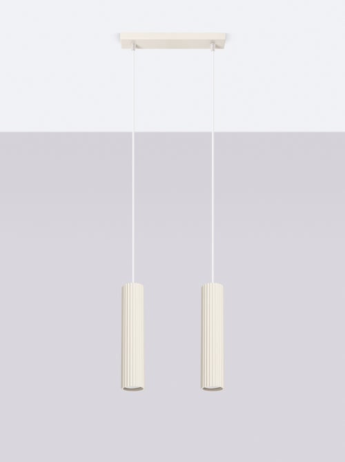 Suspension Aluminium Beige GU10 2 Karbon - Kiabi