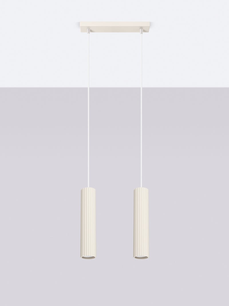 Suspension Aluminium Beige GU10 2 Karbon Beige - Kiabi
