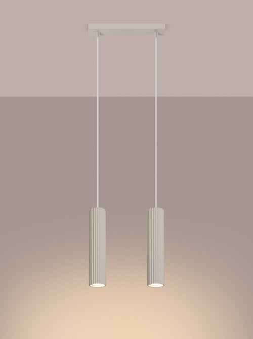 Suspension Aluminium Beige GU10 2 Karbon - Kiabi