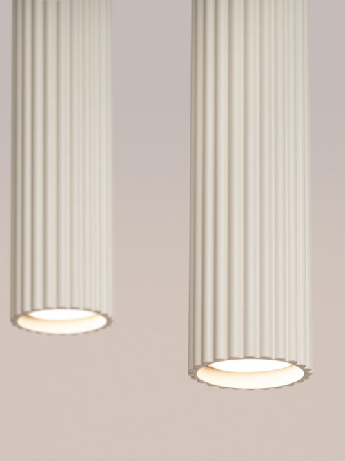 Suspension Aluminium Beige GU10 2 Karbon - Kiabi
