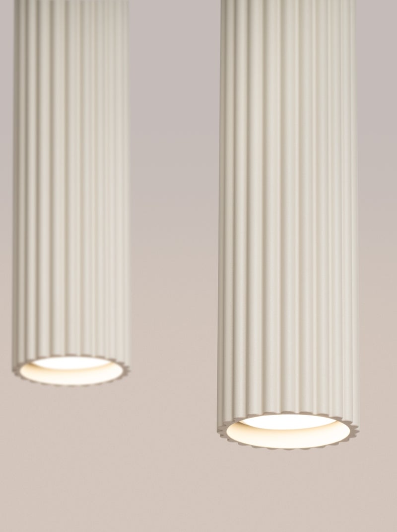 Suspension Aluminium Beige GU10 2 Karbon Beige - Kiabi