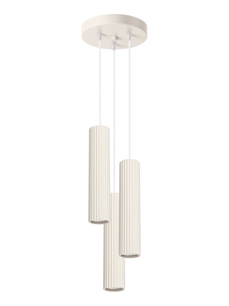 Suspension Aluminium Beige GU10 3 Karbon Beige - Kiabi