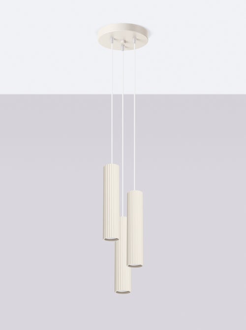 Suspension Aluminium Beige GU10 3 Karbon - Kiabi