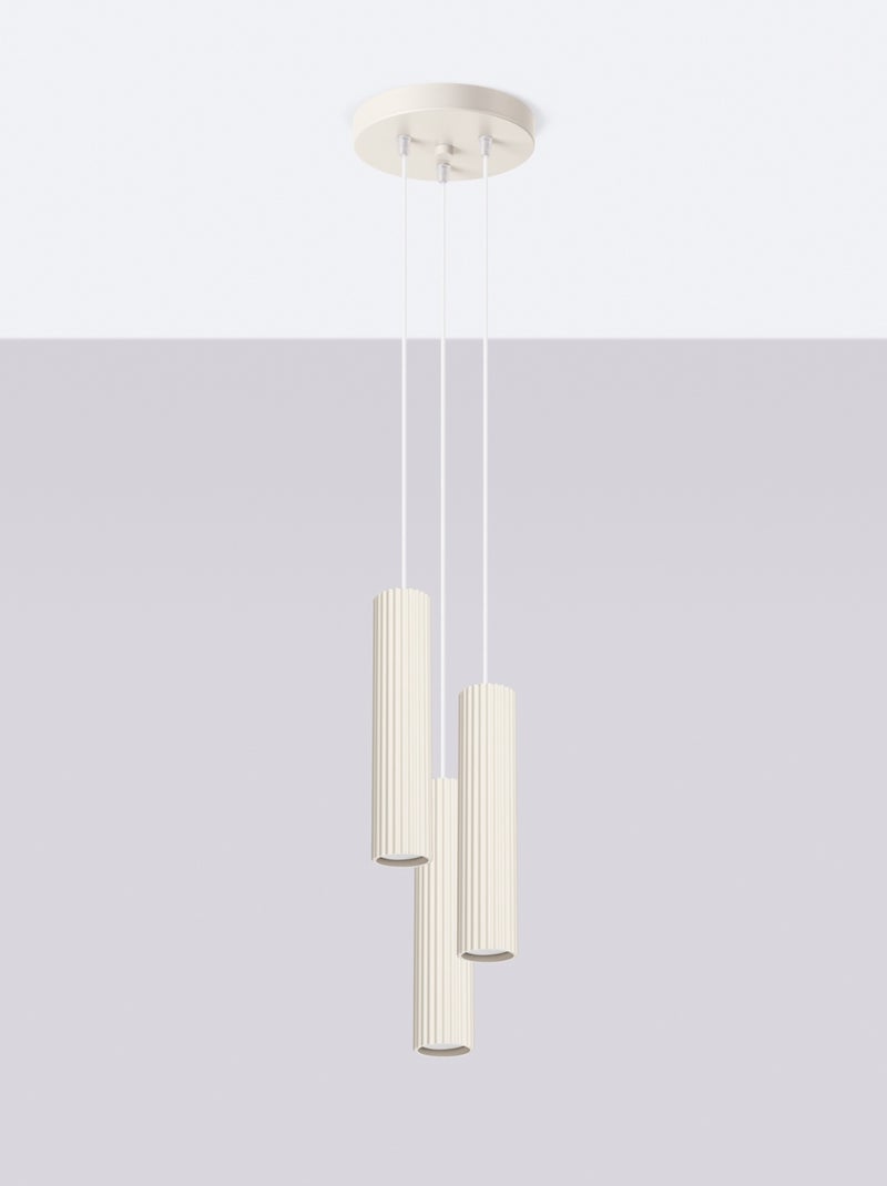 Suspension Aluminium Beige GU10 3 Karbon Beige - Kiabi