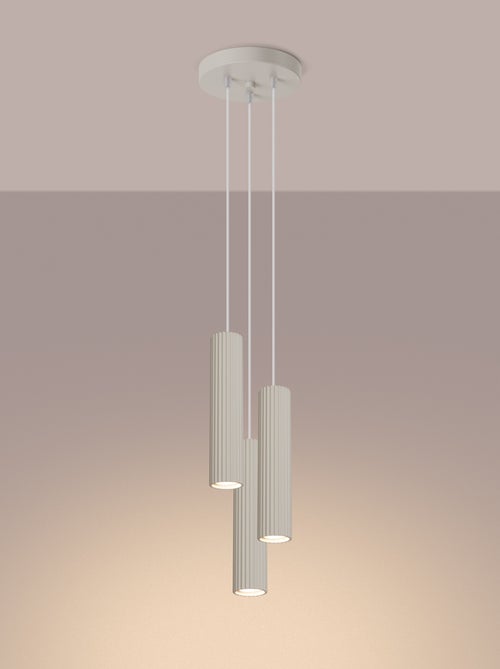 Suspension Aluminium Beige GU10 3 Karbon - Kiabi