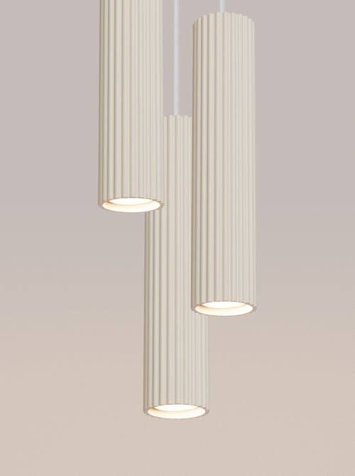 Suspension Aluminium Beige GU10 3 Karbon - Kiabi