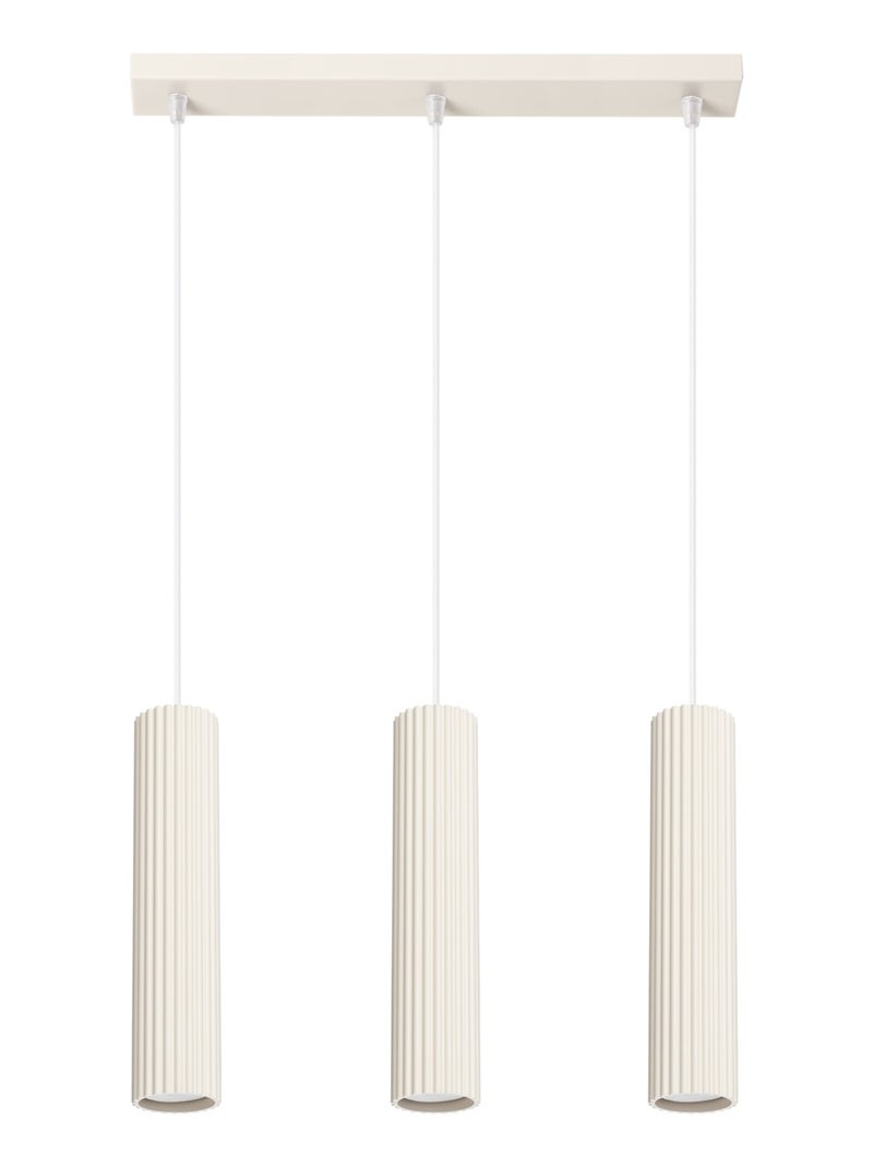 Suspension Aluminium Beige GU10 3 Karbon Line Beige - Kiabi