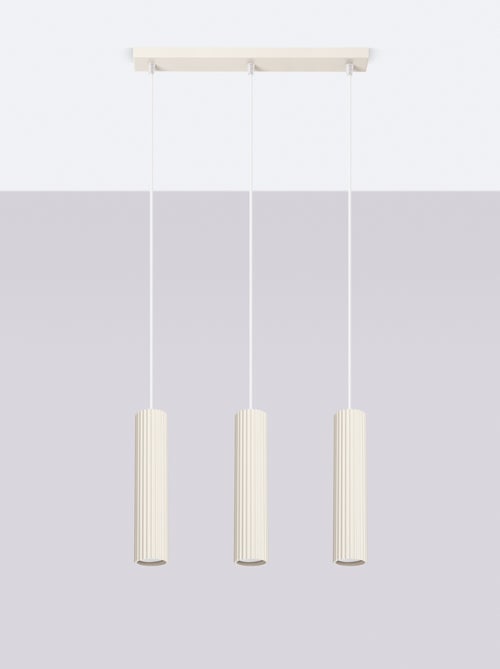 Suspension Aluminium Beige GU10 3 Karbon Line - Kiabi