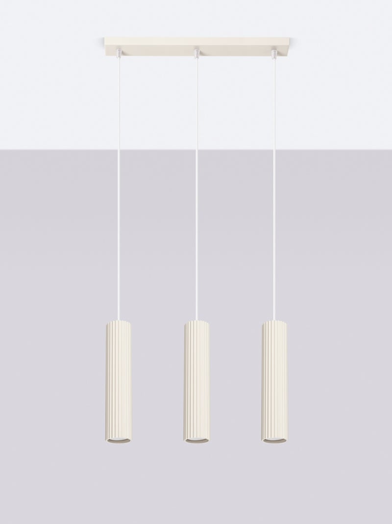 Suspension Aluminium Beige GU10 3 Karbon Line Beige - Kiabi