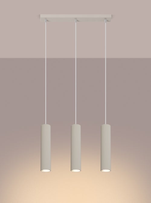 Suspension Aluminium Beige GU10 3 Karbon Line - Kiabi