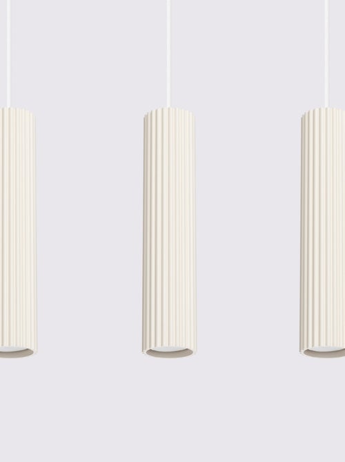 Suspension Aluminium Beige GU10 3 Karbon Line - Kiabi