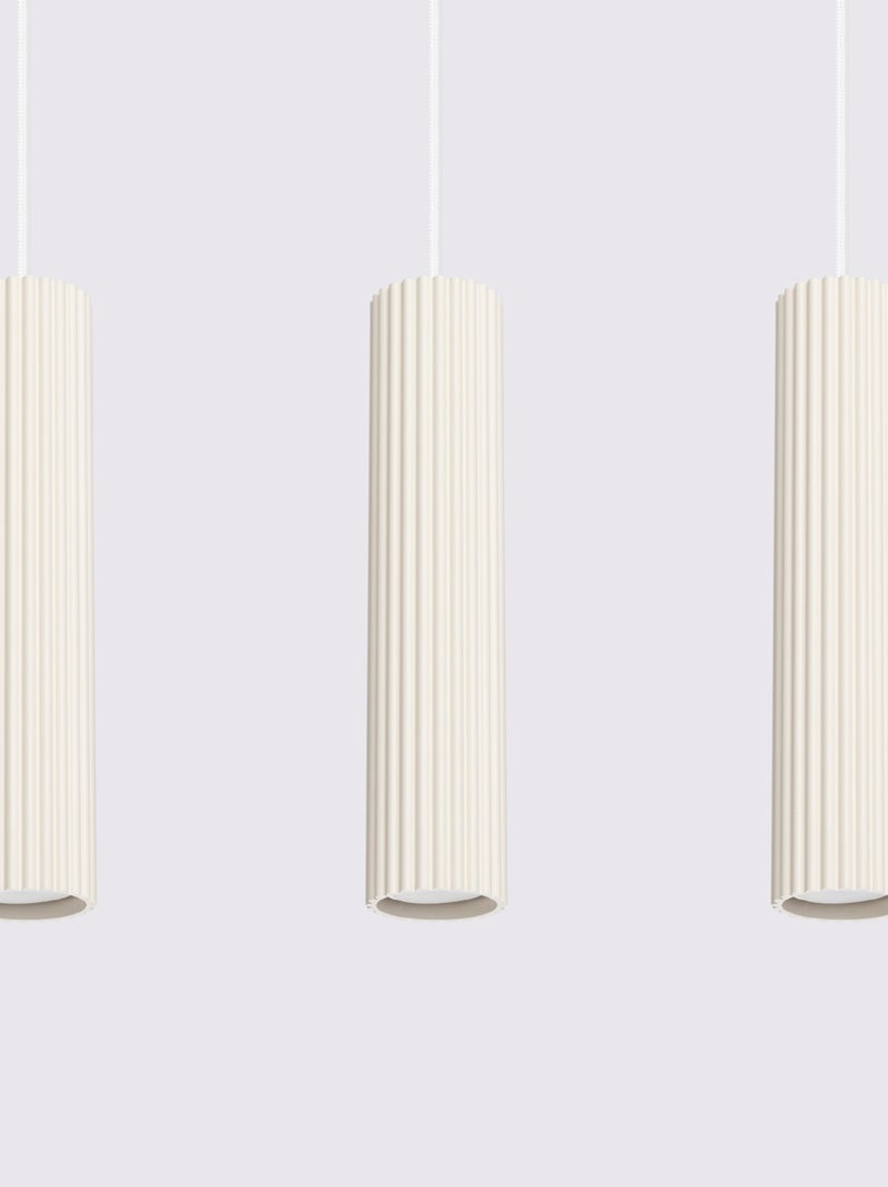 Suspension Aluminium Beige GU10 3 Karbon Line Beige - Kiabi
