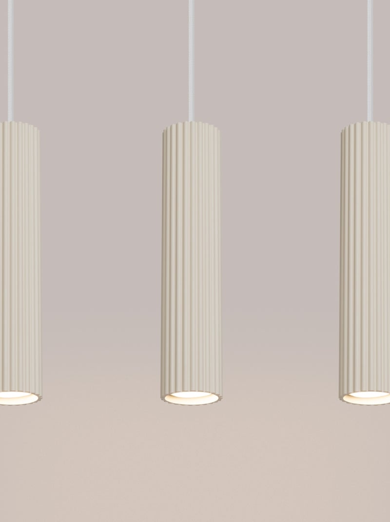 Suspension Aluminium Beige GU10 3 Karbon Line Beige - Kiabi