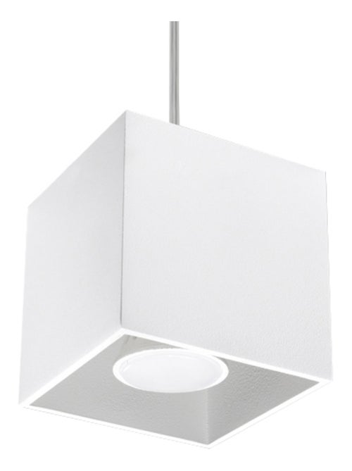 Suspension Aluminium Blanc GU10 1 Quad - Kiabi