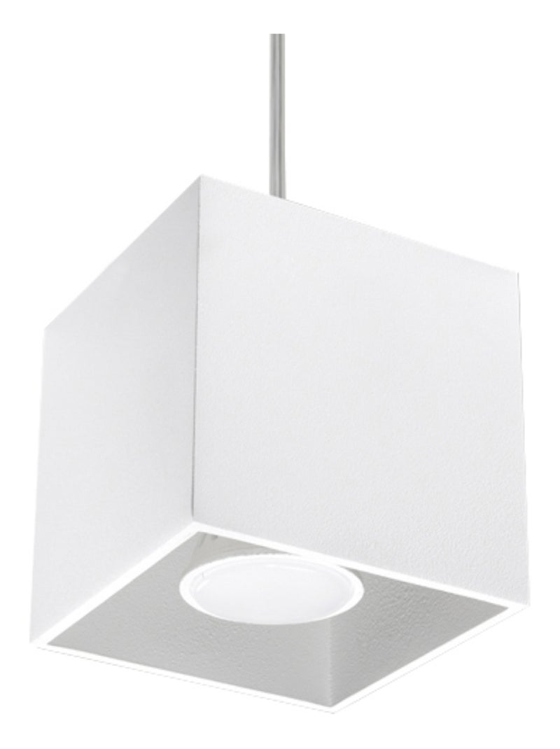 Suspension Aluminium Blanc GU10 1 Quad Blanc - Kiabi