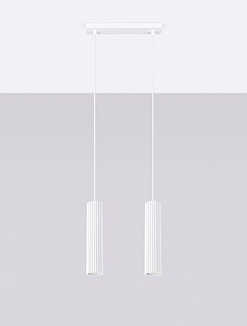 Suspension Aluminium Blanc GU10 2 Karbon