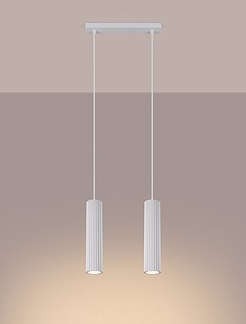 Suspension Aluminium Blanc GU10 2 Karbon