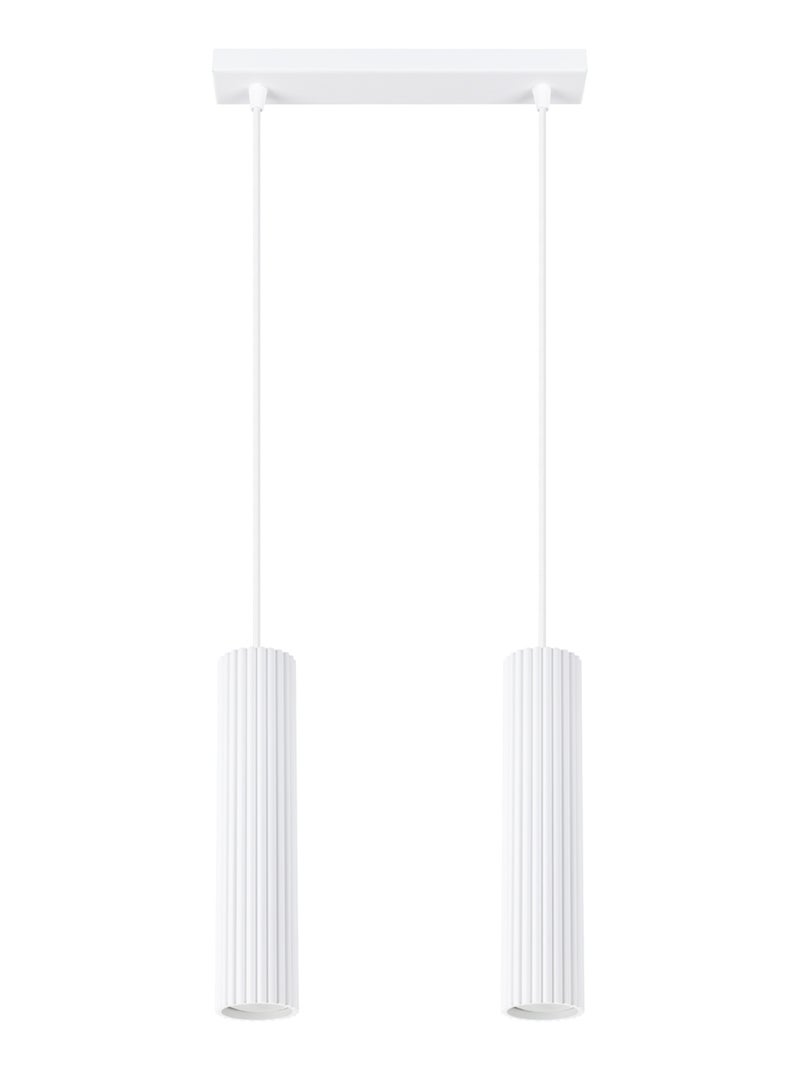 Suspension Aluminium Blanc GU10 2 Karbon Blanc - Kiabi