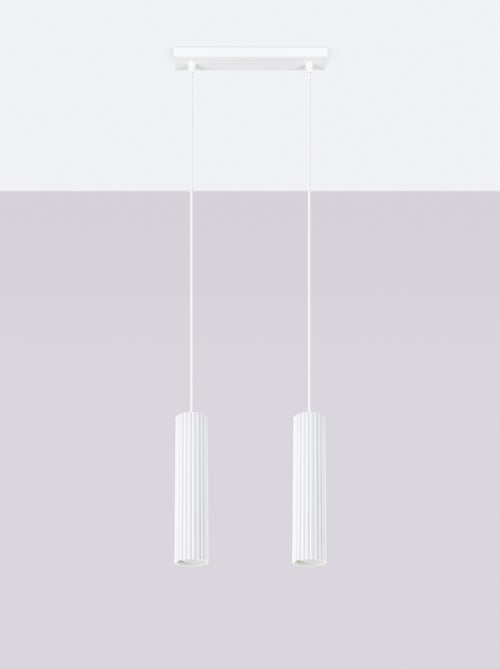 Suspension Aluminium Blanc GU10 2 Karbon - Kiabi