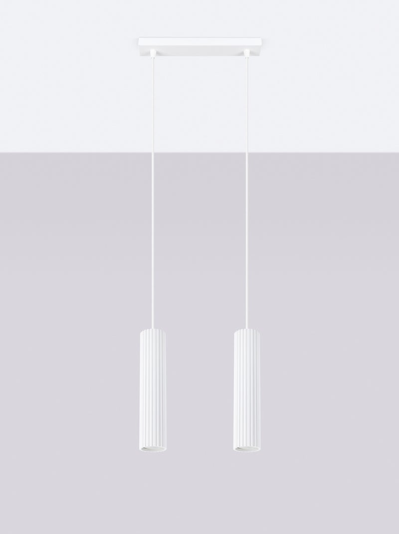 Suspension Aluminium Blanc GU10 2 Karbon Blanc - Kiabi