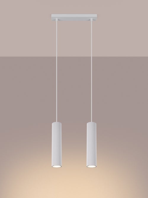 Suspension Aluminium Blanc GU10 2 Karbon - Kiabi