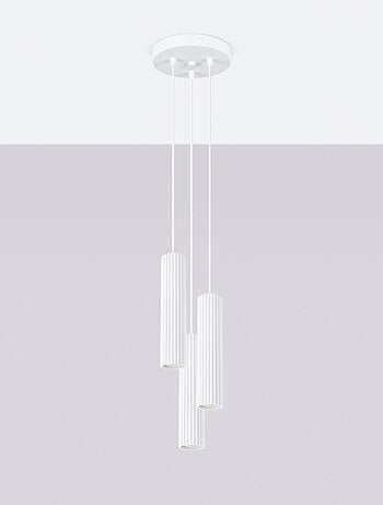 Suspension Aluminium Blanc GU10 3 Karbon