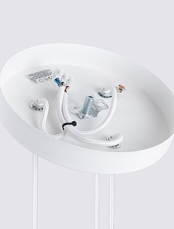 Suspension Aluminium Blanc GU10 3 Karbon