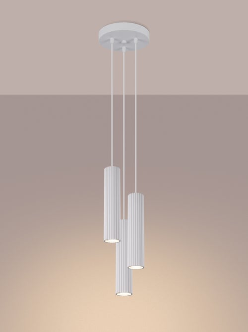 Suspension Aluminium Blanc GU10 3 Karbon - Kiabi