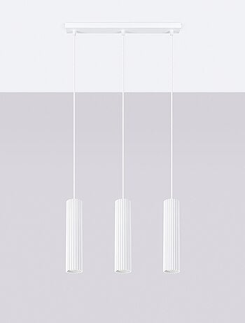 Suspension Aluminium Blanc GU10 3 Karbon Line