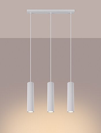 Suspension Aluminium Blanc GU10 3 Karbon Line