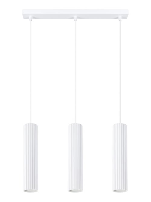 Suspension Aluminium Blanc GU10 3 Karbon Line - Kiabi